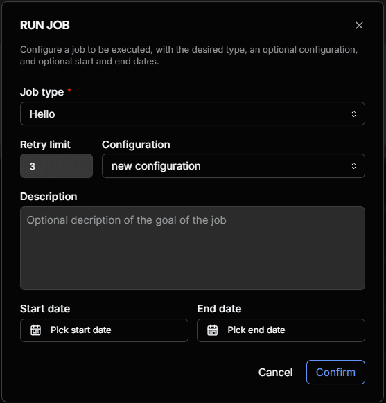 Run job